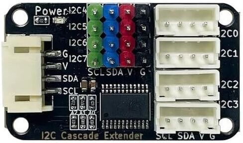 وحدة مضاعفة TCA9548A I2C، لوحة توسيع I2C ذات 8 قنوات مع واجهات PH2.0 ورأس الدبوس، مفتاح IIC من 1 إلى 8 لتعارضات العناوين، متوافق مع Arduino، Raspberry Pi، ESP32، 3.3V-5V in Kuwait