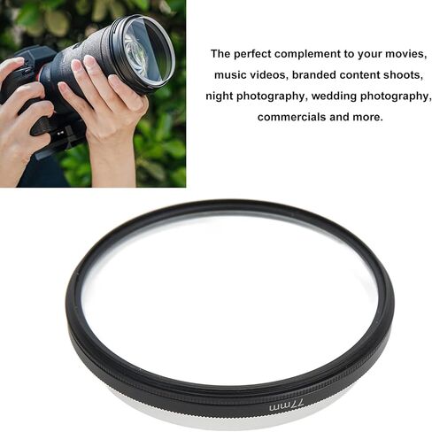 77mm Kaleidoscope Prism Filter, Double-Sided Optical Glass Camera Lens Filter with Protective Case for Photography Videography in Kuwait