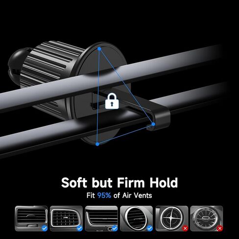 for 25W MagSafe Car Mount Charger with Cooling Fan, Magnetic Wireless Car Charger, Suction Cup & Vent Attachment Phone Holder, 25W Fast Charging Car Cooling Phone Mount for iPhone 17/16,S26 Ultra in Kuwait
