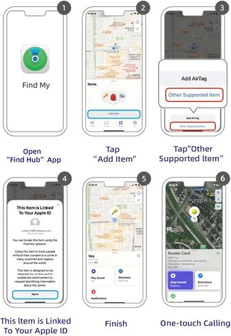 Thin Wallet Tracker Card, Find My or Google'S Find Hub App, Dual System Both iOS and Android Tracker Card, Item Finder for Luggage Passports, Phone,IP68 (1-Black) in Kuwait