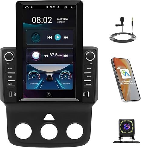 [2+64G] Car Radio for Dodge RAM 1500 2500 3500 2013 2014 2015 2016 2017 2018 with Carplay Android Auto Double Din Stereo with GPS WiFi Bluetooth FM in Saudi Arabia