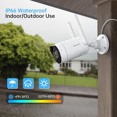 5MP Wireless Home Security Camera System, 8CH NVR with 3TB Hard Drive, SMONET CCTV Kit with 8 Indoor/Outdoor IP Cameras, Night Vision, IP66 Waterproof, Mobile App Access in Kuwait