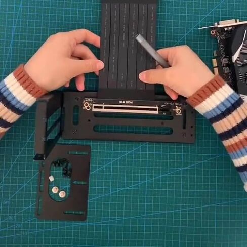 نسخة WEISUYUUSKI pieceIe x16 كابل تمديد بطاقة المرئيات العكسية المزدوجة 30 سم لوحدات معالجة الرسومات عالية التنفيذ مثل Forty Nine و Eightynin in Kuwait