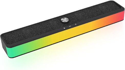 مكبر صوت للكمبيوتر، مكبر صوت بلوتوث 6.0 يعمل بمنفذ USB مع ضوء RGB 3.5 ملم AUX 2.0 قناة، للهواتف الذكية والتلفزيون المحمول in Kuwait