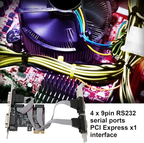 بطاقة توسيع PCIe X1 إلى 4 مهايئ منافذ تسلسلية RS232 مع مجموعة شرائح AX99100 لأنظمة Android in Kuwait