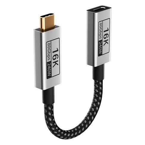 Long USB C Extension Cable 10FT Compatible with Thunderbolt 5,40Gbps Data & 240W Charging, 8K@120Hz Video for Display, Type C Male to Female Extender for Thunderbolt 4/3 /SSD/USB Hub/Dock in Kuwait