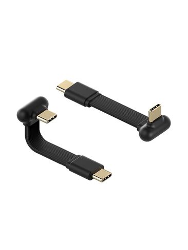 كابل USB 4 مسطح قصير 180 درجة من Hagibis، كابل USB-C للشحن السريع 240 وات، نقل بيانات 80 جيجابت في الثانية، شاشة فيديو 8K@60 هرتز لهاتف iPhone 17 16 15 Pro Max، Thunderbolt 5/4/3 Hub، SSD خارجي (0.18 قدم) in Kuwait