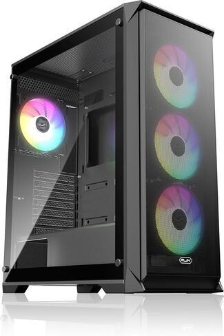 RAIJINTEK Arcadia 41 White Mid Tower PC Case, Sleek Modern Design with Tempered Glass, 120mm Rear Fan, High Airflow for Clean & Quiet Gaming Builds, ATX Support in Kuwait