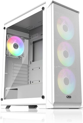 RAIJINTEK Arcadia 41 White Mid Tower PC Case, Sleek Modern Design with Tempered Glass, 120mm Rear Fan, High Airflow for Clean & Quiet Gaming Builds, ATX Support in Kuwait