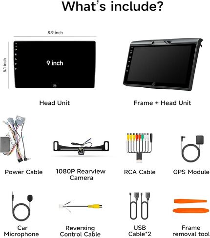 9 Inch Car Radio Stereo for Honda CRV 2012-2016 Wireless CarPlay Android Auto 5G WiFi GPS Navigation Touch Screen Bluetooth FM AM HD Backup Camera in Saudi Arabia