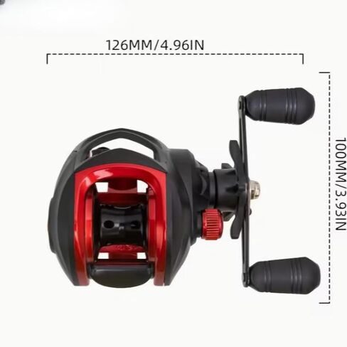 Baitcasting Reel, Long Cast Anti-Backlash Fishing Reel for Black Bass & Lure Fishing, Plastic/Metal Spool, Freshwater & Saltwater Fishing(Left-Blue) in Kuwait