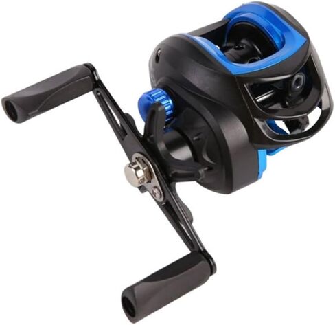 Baitcasting Reel, Long Cast Anti-Backlash Fishing Reel for Black Bass & Lure Fishing, Plastic/Metal Spool, Freshwater & Saltwater Fishing(Left-Blue) in Kuwait