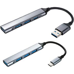 2 قطعة محور شحن 4 في 1، قاعدة شحن متعددة USB وUSB-C ومنفذ USBc ومحول متعدد المنافذ لفرقة الساعات الذكية وسماعات الأذن وسماعات الرأس in Kuwait