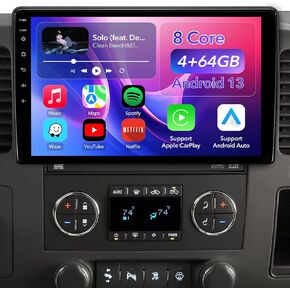ترقية ستيريو راديو السيارة 8 Core 4+64GB لسيارة Chevy Silverado 2007-2013 GMC Sierra Yukon، التوصيل والتشغيل 10.2 بوصة Android 13 وحدة الرأس مع Carplay اللاسلكي/Android Auto/1080P كاميرا الرؤية الخلفية in Kuwait