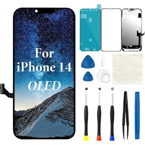 OLED آيفون 14 استبدال الشاشة 6.1 بوصة ثلاثية الأبعاد شاشة LCD تعمل باللمس محول الأرقام الجمعية الكاملة مع أدوات إصلاح A2882 A2649 A2881 A2884 A2883 in Kuwait