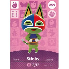 Nintendo Animal Crossing Happy Home Designer Amiibo Card Stinky 259/300 USA Version in Kuwait