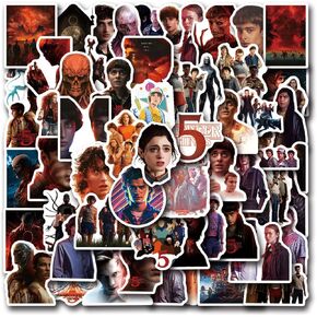 60 قطعة من أفلام Stranger Things 5 ​​ملصقات، ملصقات كرتونية Stranger 5 Things 5 ​​Style مقاومة للماء من الفينيل للمراهقين والبالغين للكمبيوتر المحمول ولوحة التزلج والهاتف والجيتار وحقيبة السفر والدراجة in Kuwait