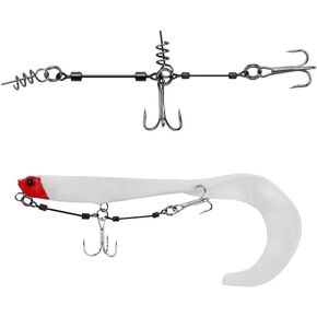 2pcs 3.9" Hook Fishing Stinger Rig Soft Bait System Shallow Pike Wire Trace Leader in Kuwait
