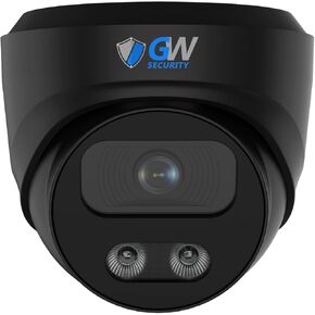كاميرا GW Security 4K 8MP PoE IP رؤية ليلية مزدوجة اللون للرؤية الليلية في الهواء الطلق وميكروفون داخلي على شكل قبة، متوافقة مع NDAA، أسود (GW839401M) in Kuwait