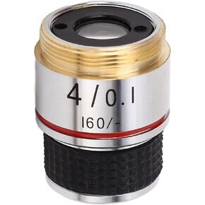 YWBL-WH Biological Microscope Objective Lens, Brass and Aluminum Alloy, Achromatic 4X for Materials Science and Biological Research in Kuwait