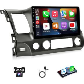 Naifay 8Core Android Car Radio for Honda Civic 2006 2007 2008 2009 2010 2011, 2+32G 10.1inch Touch Screen for Civic Stereo with Wireless CarPlay Android Auto Bluetooth GPS Navigation WiFi SWC in Kuwait