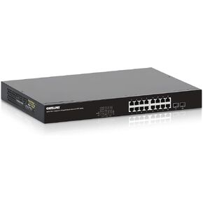 Intellinet 18-Port PoE++ Switch with 16 Gigabit Ethernet Ports & 2 SFP Uplinks - 440W, High-Power, Rackmount, Energy Efficient Networking Solution - TAA Compliant - 562232 in Kuwait
