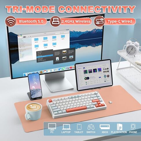 لوحة مفاتيح ميكانيكية N75 V2 + ماوس ألعاب Zero 1 Pro in Kuwait