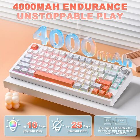 لوحة مفاتيح ميكانيكية N75 V2 + ماوس ألعاب Zero 1 Pro in Kuwait