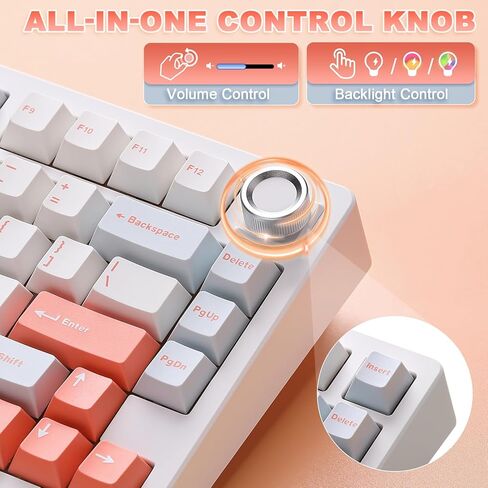 لوحة مفاتيح ميكانيكية N75 V2 + ماوس ألعاب Zero 1 Pro in Kuwait