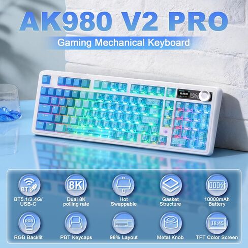 AK980 Pro Keyboard+ Zero1 Pro Mouse in Kuwait