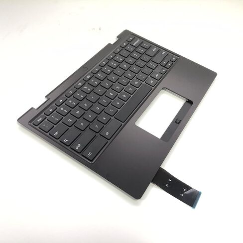 Replacement for Asus Chromebook 11 CR1100CKA Laptop Upper Case Palmrest Non-Backlit Keyboard Non-Touchpad Assembly Part 11.6" 90NX03V1-R31US0 Top Cover Black in Kuwait