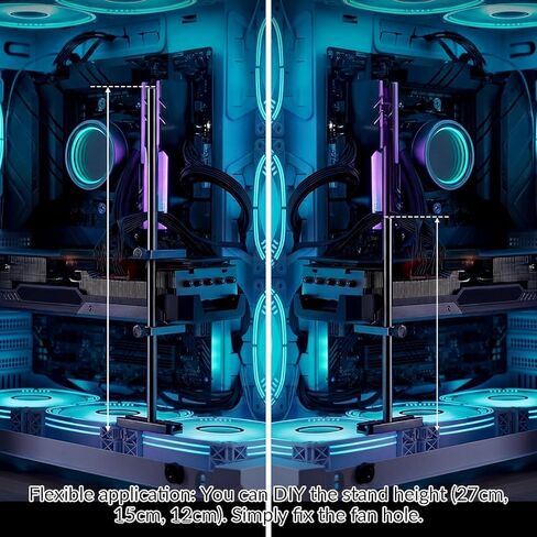 شريحة GPU Sag، دعامة دعم GPU، دعم بطاقة الرسومات السوداء، دعامة بطاقات الرسومات القابلة للتعديل، حامل ترهل بطاقات الفيديو، سهل التركيب يدعم BigGPU (قابل للفصل حتى 15 سم و12 سم) in Kuwait