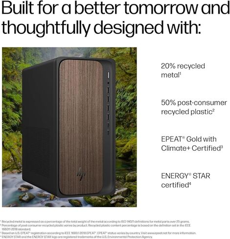 كمبيوتر سطح المكتب HP OmniDesk M03 Business AI (Intel Ultra 5 225، 32GB DDR5، 1TB PCIe SSD، Intel Graphics، 280W PSU، WiFi 6، BT 5.4، USB-C، RJ-45، منفذ العرض، HDMI، Win 11 Pro) مع موسع منفذ USB DKZ in Kuwait