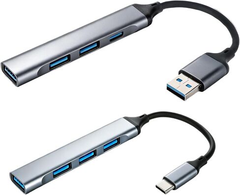 2 قطعة محور شحن 4 في 1، قاعدة شحن متعددة USB وUSB-C ومنفذ USBc ومحول متعدد المنافذ لفرقة الساعات الذكية وسماعات الأذن وسماعات الرأس in Kuwait