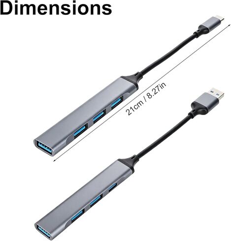 2 قطعة محور شحن 4 في 1، قاعدة شحن متعددة USB وUSB-C ومنفذ USBc ومحول متعدد المنافذ لفرقة الساعات الذكية وسماعات الأذن وسماعات الرأس in Kuwait