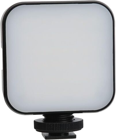مصباح LED صغير مع 48 مصباح LED، درجة حرارة اللون 6000 كلفن، محمول باللون الأسود - إضاءة ناعمة، CRI 95 + عالي، مثالي للبث وSLR in Kuwait