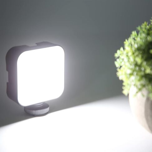 مصباح LED صغير مع 48 مصباح LED، درجة حرارة اللون 6000 كلفن، محمول باللون الأسود - إضاءة ناعمة، CRI 95 + عالي، مثالي للبث وSLR in Kuwait