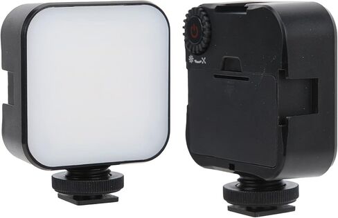 مصباح LED صغير مع 48 مصباح LED، درجة حرارة اللون 6000 كلفن، محمول باللون الأسود - إضاءة ناعمة، CRI 95 + عالي، مثالي للبث وSLR in Kuwait