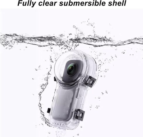 Action Camera Dive Case, 50m Waterproofing Depth Transparent Clear Underwater Housing forInsta360 One X3, with 1/4 Inch Threaded Connector in Kuwait