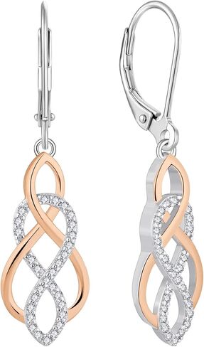 YL Celtic Knot Earrings 925 Sterling Silver Inifinity Leverback Earring Twised Dangle Drop Jewelry for Women in Saudi Arabia