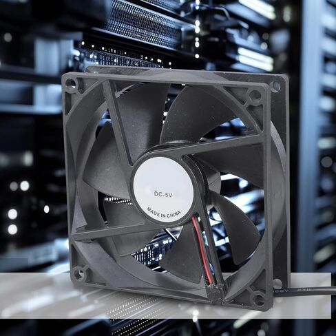 Router Cooling Fan HDTV Box Quiet 5V USB Power 92mmx92mmx25mm Cabinet Cooling Fan 92MM Protective Net Replacement in Kuwait