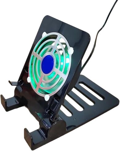 حامل مبردات مروحة USB متعدد الزوايا قابل للتعديل للهواتف والأجهزة اللوحية، تصميمات محمولة مع تبديد حرارة فعال لمبردات الأجهزة المحمولة in Kuwait