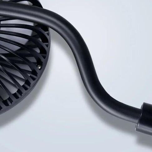 Yosoo Health Gear مروحة سيارة USB محمولة قابلة للتعديل، 3 سرعات منخفضة الضوضاء 5in 360 دوران، تبريد قوي للسيارة والشاحنات وRVs والحافلات وحاملات أكواب المقعد الخلفي. in Kuwait