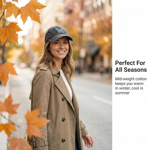 Butterfly Hat Baseball Caps for Women, Adjustable Washed Distressed Baseball Cap Outdoor Sport in Kuwait