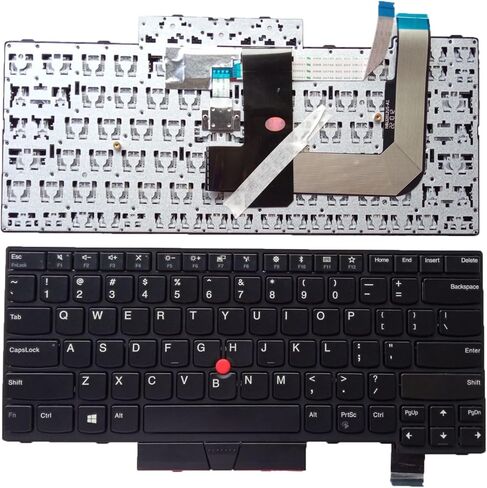 Laptop Replacement US Layout Keyboard for Lenovo T470 T480 X527 X598 01HX447 01HX487 01AX516 with Frame,TrackPoint,No Backlit Black in Kuwait