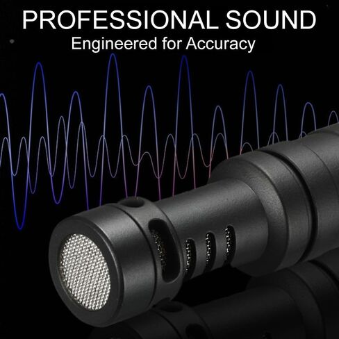 Cardioid Shotgun Microphone for Camera & Smartphone, 3.5mm Plug & Play Condenser Mic with Shock Mount & Windscreen, External Vlog Mic for YouTube & Podcast for Panasonic Lumix DMC-GF3 in Kuwait