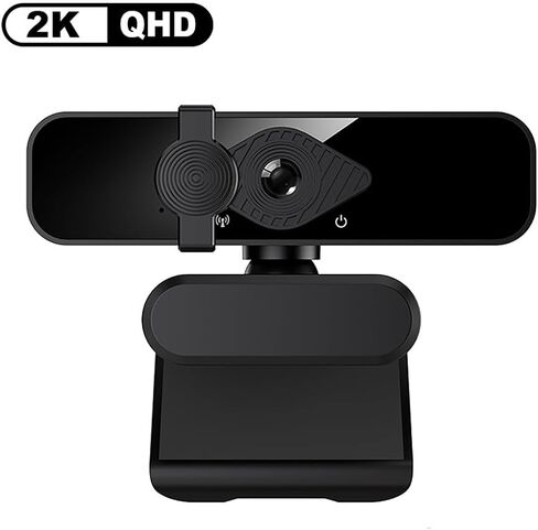 كاميرا ويب 2K USB HD حساب التوصيل والتشغيل غطاء خصوصية ميكروفون مدمج للكمبيوتر / الكمبيوتر المحمول، للتكبير / Skype / الفرق، المؤتمرات ومكالمات الفيديو in Kuwait