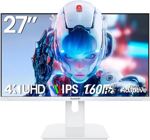 شاشة ألعاب Gawfolk 27 بوصة 4K، شاشة كمبيوتر UHD 160 هرتز/ FHD 320 هرتز مزدوجة الوضع، شاشة كمبيوتر IPS، مكبرات صوت مدمجة، PIP/PBP، FreeSync، HDMI 2.1 & DP 1.4، متوافق مع التثبيت على الحائط 75 * 75 مم in Kuwait
