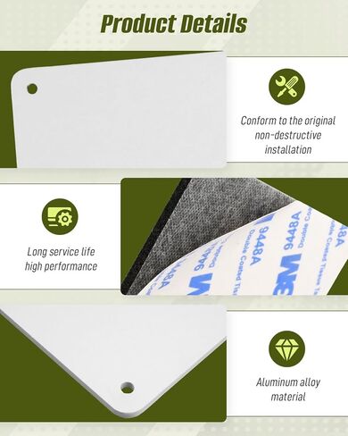 Metal Mounting Plate Fit for RV Trailers Camper Vans Trucks, Surface with Rust Protective Coating Galvanized Iron Bracket, Designed for Non-Metallic Body Including Screws + Adhesives in Kuwait