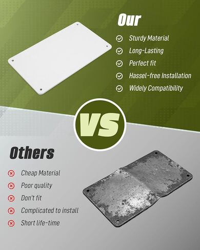 Metal Mounting Plate Fit for RV Trailers Camper Vans Trucks, Surface with Rust Protective Coating Galvanized Iron Bracket, Designed for Non-Metallic Body Including Screws + Adhesives in Kuwait